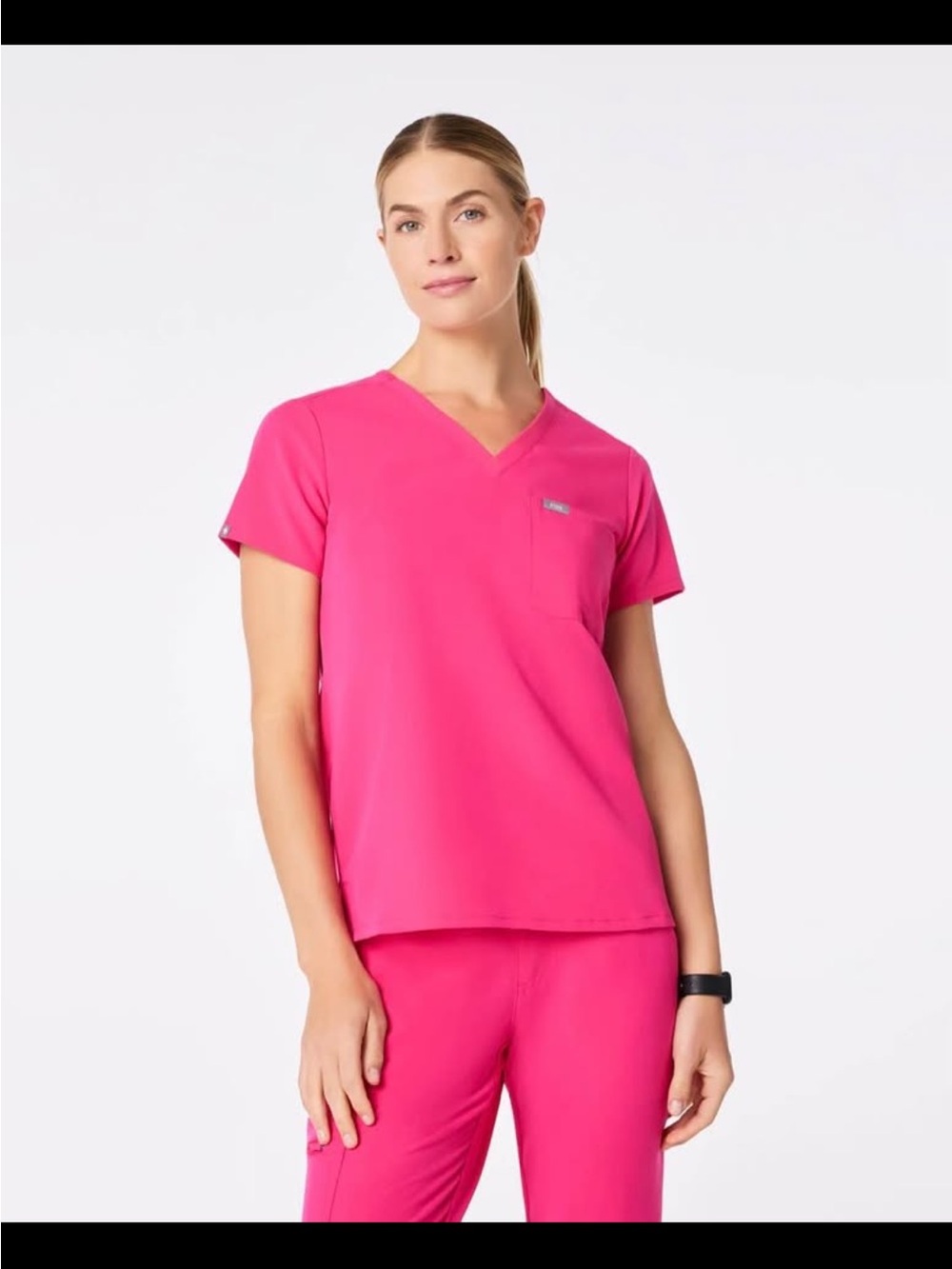 Figs Scrubs SUPER SET (2 tops + Pants) Shocking Pink, NEW W/ TAGS, ALL Size 2XL - Picture 5 of 11